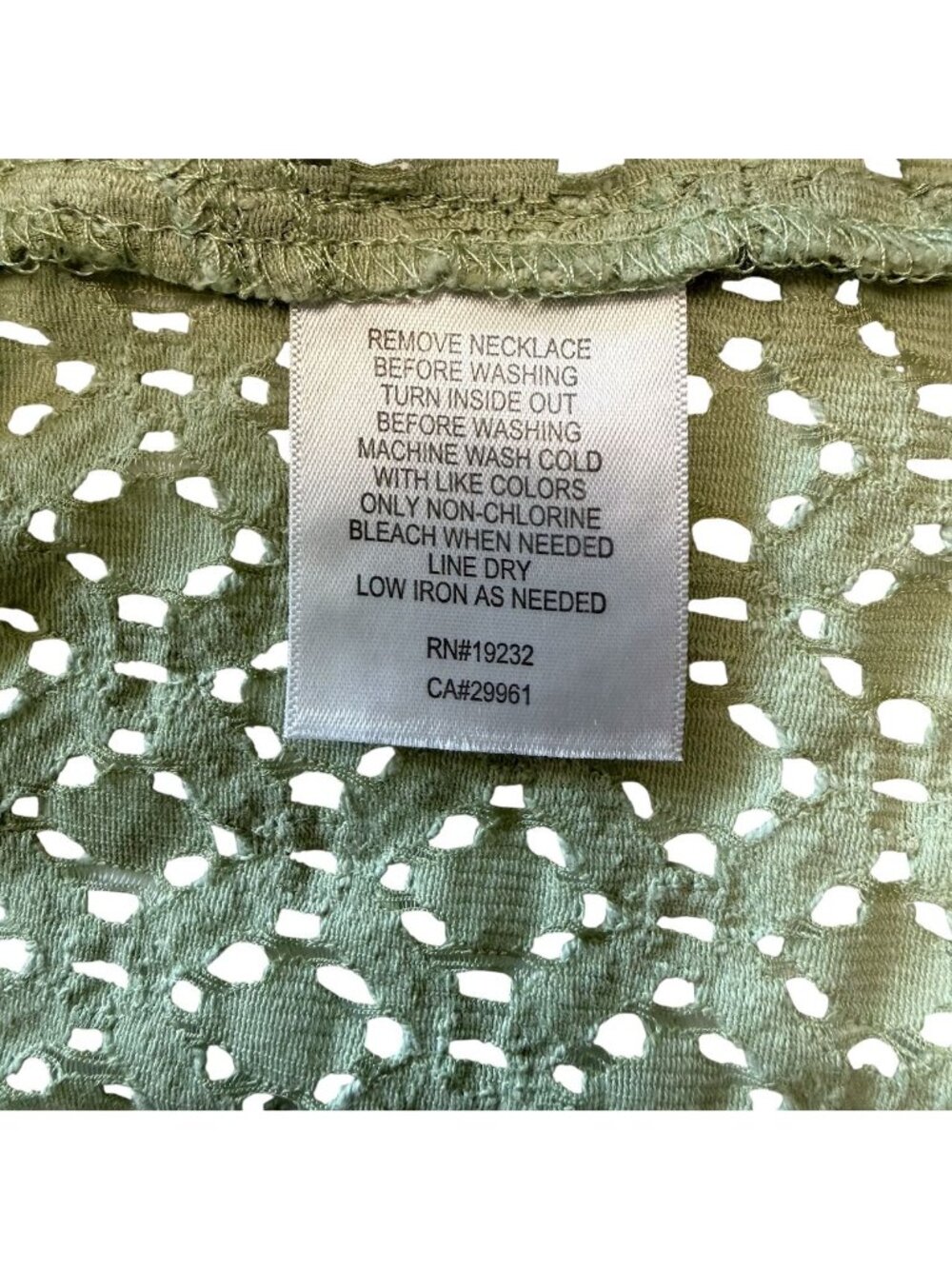 Alfred Dunner 2X Kimono Style Cardigan Green Lace Open 3/4 Sleeve - Picture 9 of 16
